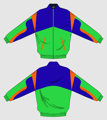 retro vintage windbreaker hoodie jacket template © Ronillo
