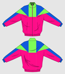 retro vintage windbreaker hoodie jacket template © Ronillo