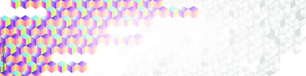 Poster abstract background with a 3d pattern in colors. vector illustration.