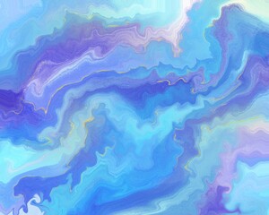 Abstract blue watercolor background with gold elements 