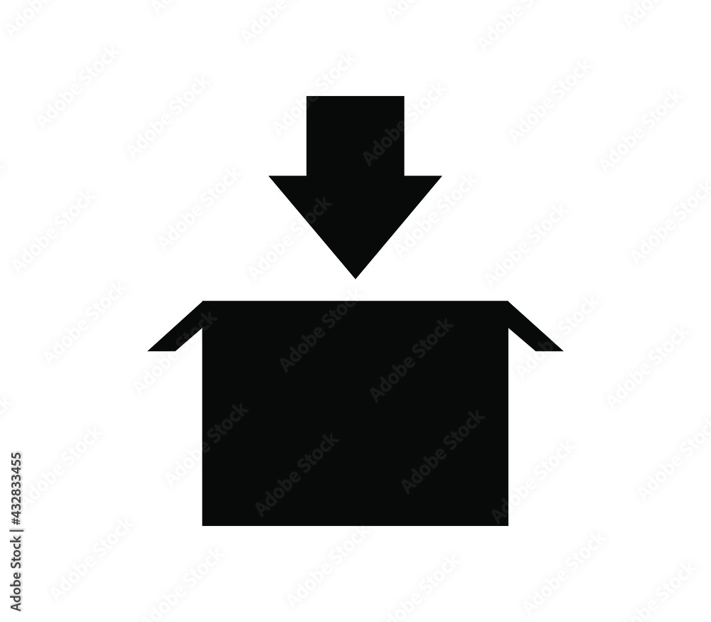 Sticker Download box icon