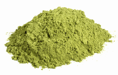 Moringa Powder on white Background - Isolated