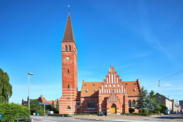 old traditional church building in denmark