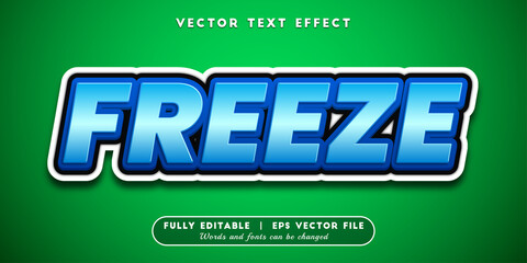 Text Effects 3D Freeze, Editable Text Style