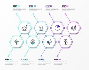 Infographic design template. Creative concept with 8 steps
