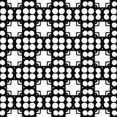 Geometric vector pattern with Black and white colors. Seamless abstract ornament for wallpapers and backgrounds.