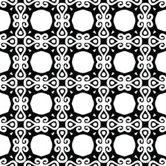 Geometric vector pattern with Black and white colors. Seamless abstract ornament for wallpapers and backgrounds.