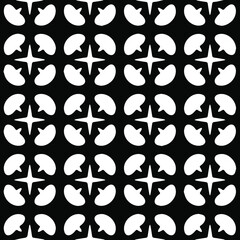 Geometric vector pattern with Black and white colors. Seamless abstract ornament for wallpapers and backgrounds.