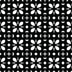 Geometric vector pattern with Black and white colors. Seamless abstract ornament for wallpapers and backgrounds.