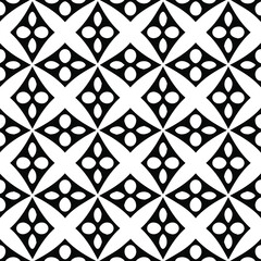 Geometric vector pattern with Black and white colors. Seamless abstract ornament for wallpapers and backgrounds.