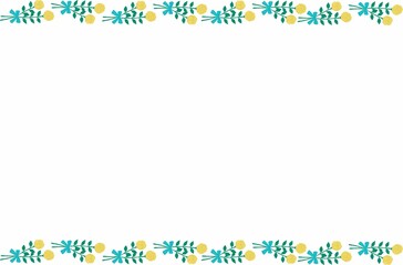 アクリル画の黄色のバラフレーム