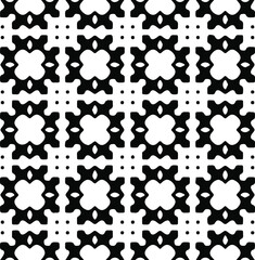 Geometric vector pattern with Black and white colors. Seamless abstract ornament for wallpapers and backgrounds.