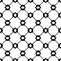 Geometric vector pattern with Black and white colors. Seamless abstract ornament for wallpapers and backgrounds.