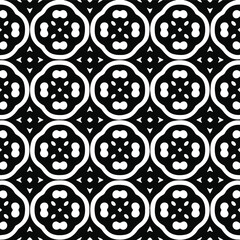 Geometric vector pattern with Black and white colors. Seamless abstract ornament for wallpapers and backgrounds.