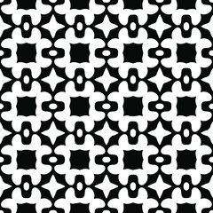 Geometric vector pattern with Black and white colors. Seamless abstract ornament for wallpapers and backgrounds.
