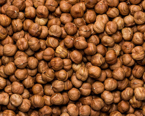 background of hazelnuts