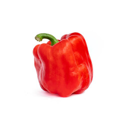 Red bell pepper isolated on white​ background​ with​ clipping​ path​