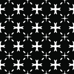 Geometric vector pattern with Black and white colors. Seamless abstract ornament for wallpapers and backgrounds.