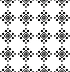 Geometric vector pattern with Black and white colors. Seamless abstract ornament for wallpapers and backgrounds.