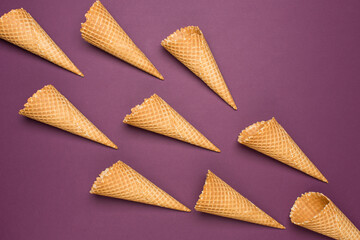 Ice cream cone in studio