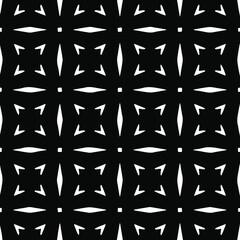 Geometric vector pattern with Black and white colors. Seamless abstract ornament for wallpapers and backgrounds.