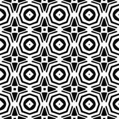 Geometric vector pattern with Black and white colors. Seamless abstract ornament for wallpapers and backgrounds.