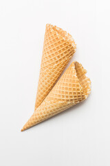 Ice cream cone in studio