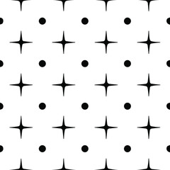 Geometric vector pattern with Black and white colors. Seamless abstract ornament for wallpapers and backgrounds.