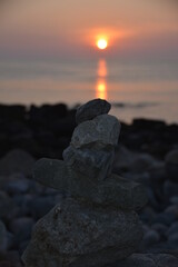 Ocean rocks at sunrise