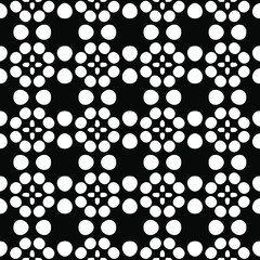 Geometric vector pattern with Black and white colors. Seamless abstract ornament for wallpapers and backgrounds.