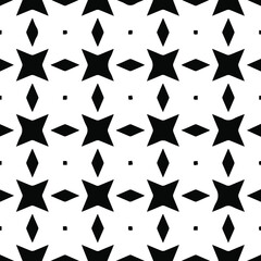Geometric vector pattern with Black and white colors. Seamless abstract ornament for wallpapers and backgrounds.