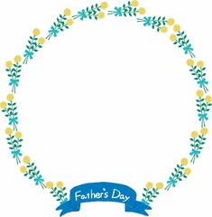 アクリル画の黄色のバラ丸フレーム