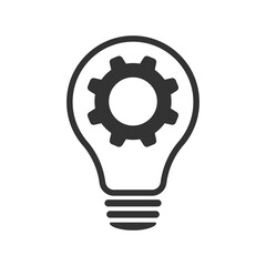 Lamp and Cogwheel - An innovative lamp and gear. Web design.