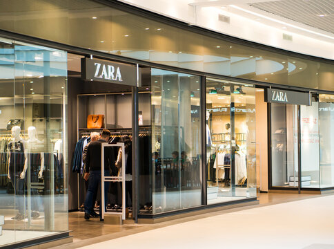 POZNAN, POLAND - Feb 16, 2014: Zara store front entranc