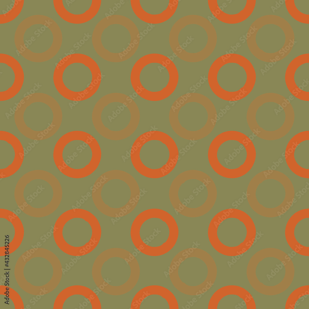 Poster orange rings and shadow rings repeat pattern print background