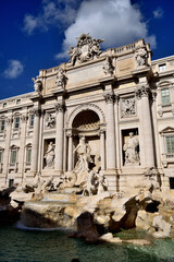Fototapeta na wymiar trevi fountain (fontana di trevi) - Piazza di Trevi, Rome, Lazio, Italy, Europe 