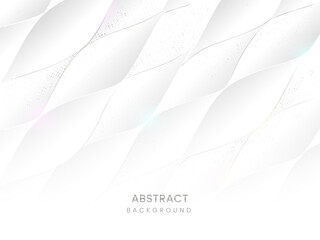 Abstract Geometric Background In White Color.