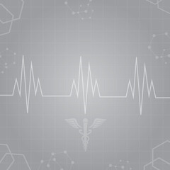 Abstract Medical Cardiology Background In Gray Color.