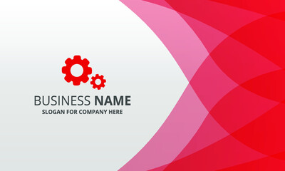Abstract Red Curved Business Background