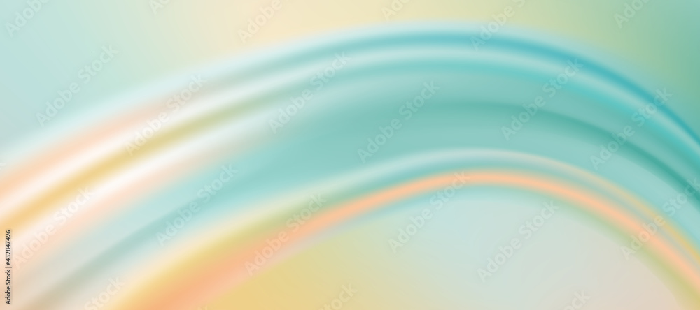 Poster web header background design with liquid yellow and turquoise paint flow. abstract fluid background 