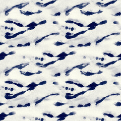 Seamless indigo blue animal print paper fabric