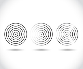 Concentric circle elements. Element for graphic web design, Template for print, textile, wrapping, decoration, vector illustration