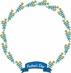 くっきり主線の黄色のバラ丸フレーム