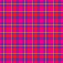Plaid seamless pattern. Vector background of textile ornament. Flat fabric design.