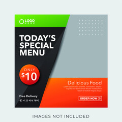 food culinary menu banner for social media post template