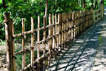 The bamboo fence at Meiji shrine.