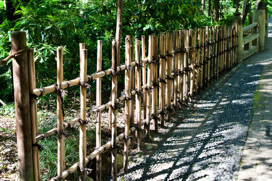 The bamboo fence at Meiji shrine.
