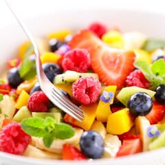 fresh fruit salad with berries