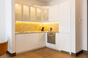 Interior of a kitchen with appliances
