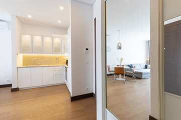 Interior of a modern open plan apartment